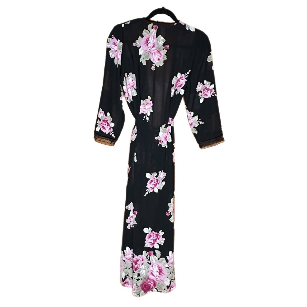 Oscar De La Renta Robe Vintage Sleepwear Cover Up Floral - Picture 4 of 5